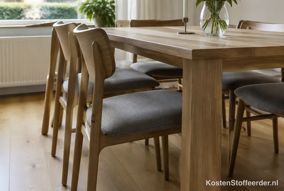 Eetkamerstoelen met nieuwe stof